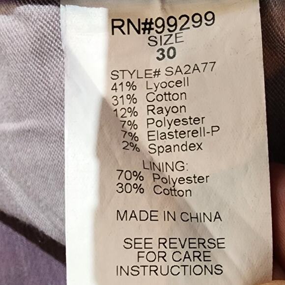 Level 99 Skinny Straight Jeans Women 30 Lily Lavender Tencel High Rise NWT - Picture 8 of 10